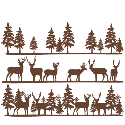 Wildlife Clipart Winter Scene - Cricut (432x432)