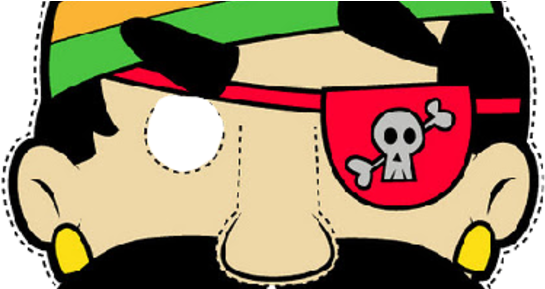 Des Masques Pirates Pour Nos Garçons , À Imprimer Et - Printable Pirate M Ask (582x288)