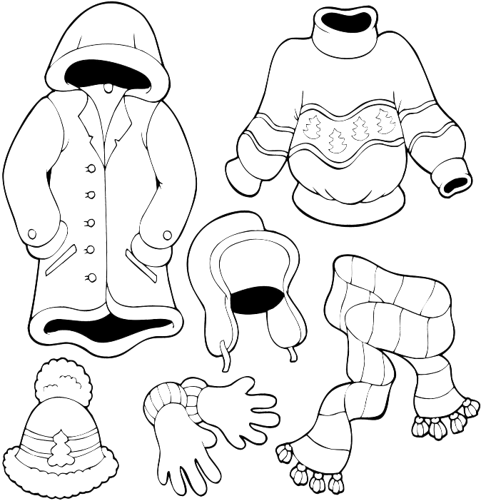 Winter Hat Coloring Page - Clothing For All Seasons (700x752)