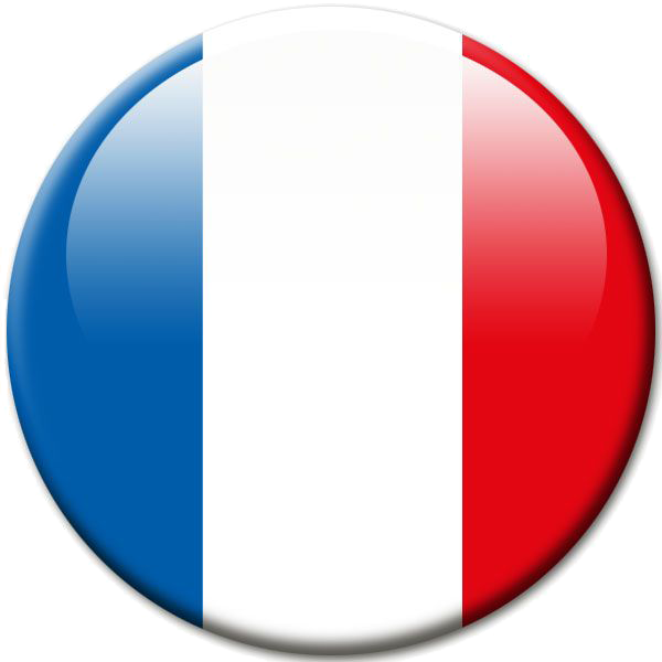 Flagge France Rund (600x600)
