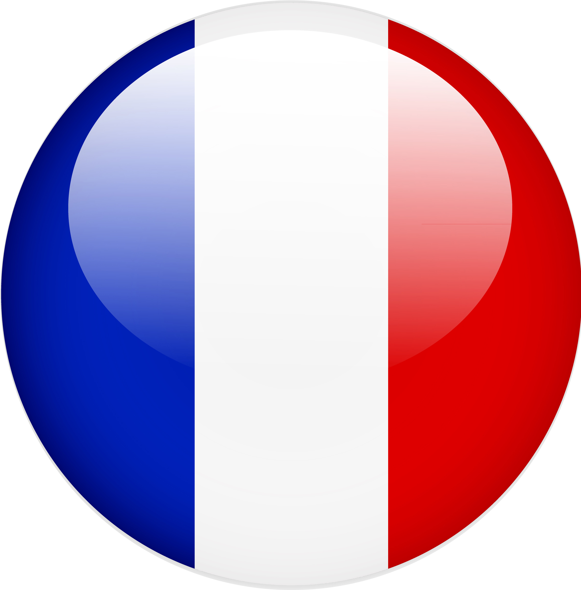 French Lessons & Conversations With A Native Speaker - Drapeau Français En Rond (2793x2793)