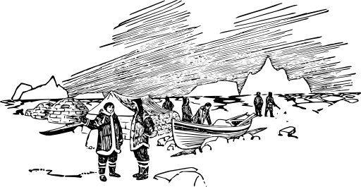 Arctic Igloo Clipart - Native Americans Of The Far North (512x265)