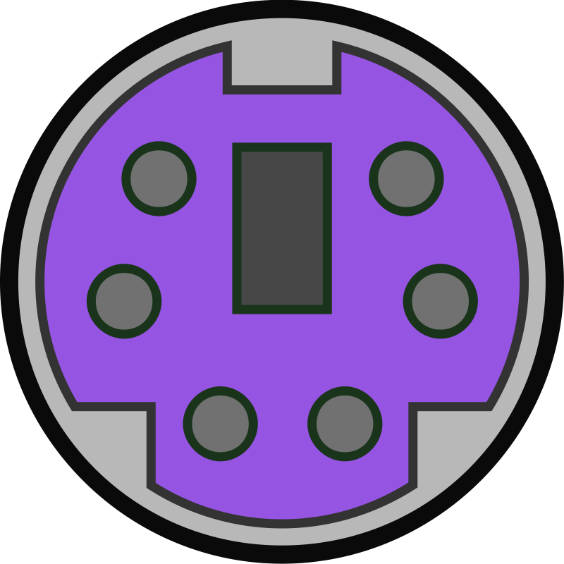 Clipart - Ps2 Keyboard - Ps 2 Port Clipart (2397x2400)