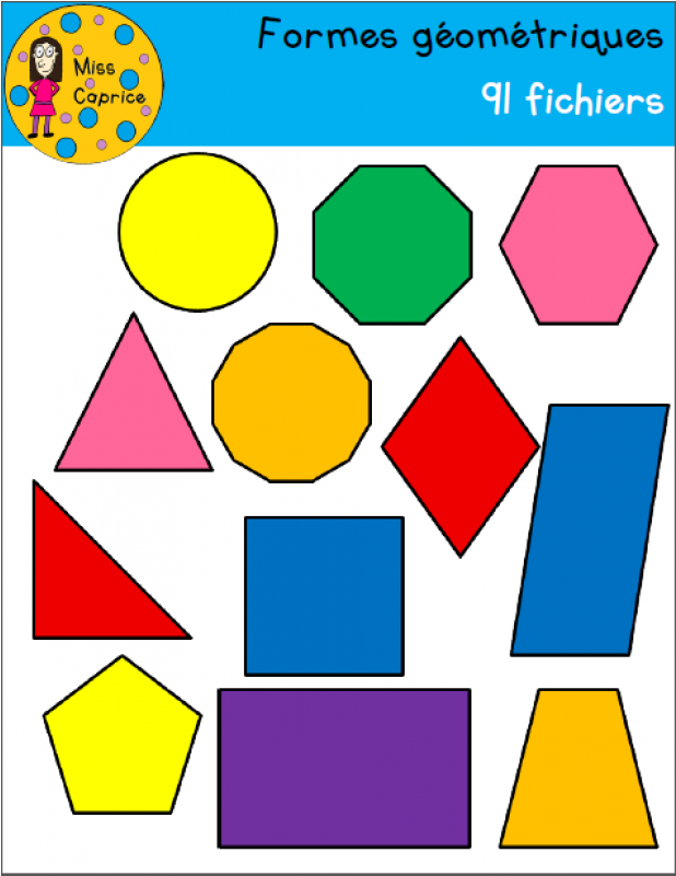 Clip Art - Formes Géométriques - Geometric Shape (800x800)