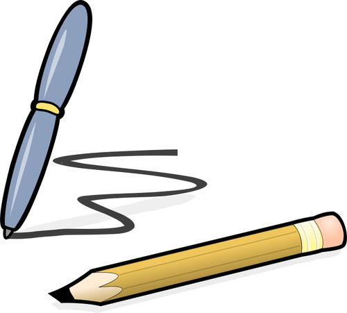 496 Matita Clipart Gratuite - Pen And Pencil Clipart (500x451)