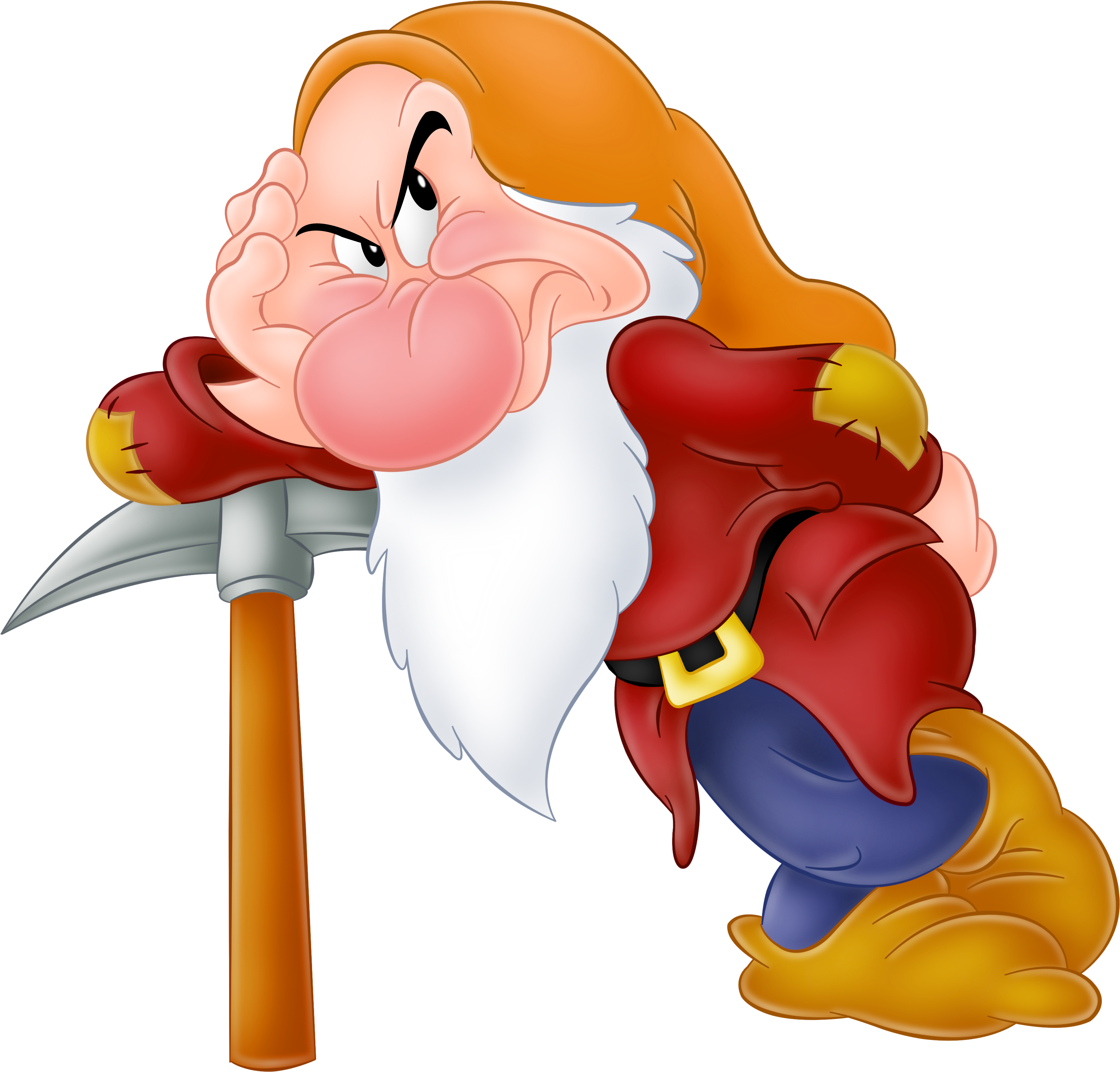 Grumpy Snow White Dwarf Free Png Image - Snow White Dwarf Png (3543x3359)
