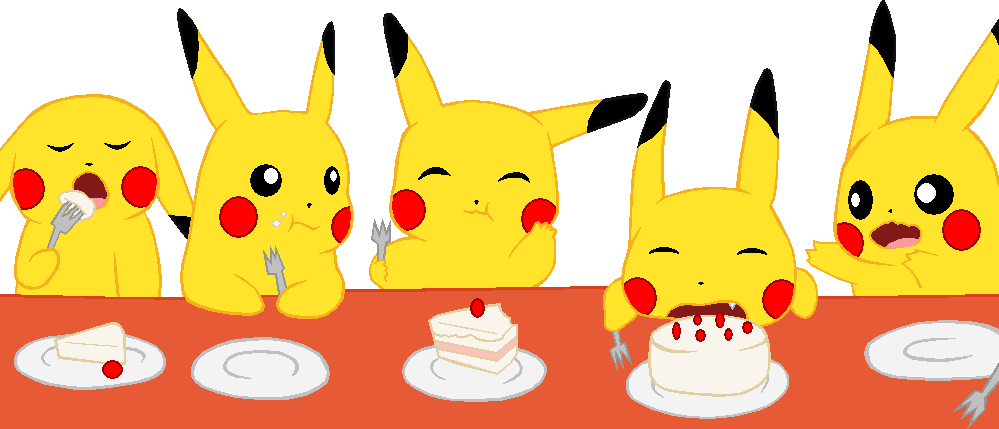 ~pokebase~ Pikachu's Cake By Yukimemories - Mlp Base Phikachu (999x429)