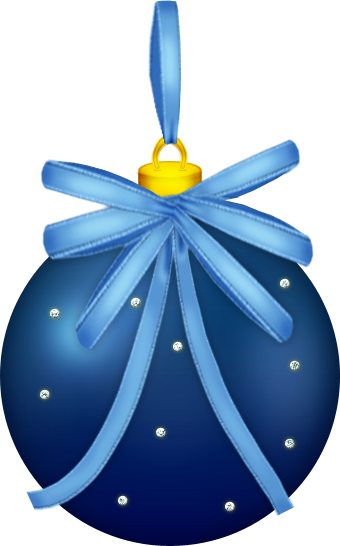 Christmas Blue Ornament Clip Art - Blue Ornament Clip Art (340x546)