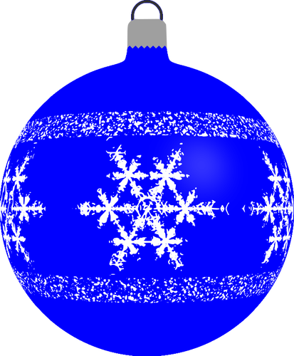 Blue Christmas Tree Ball - Baubles Clipart (413x500)