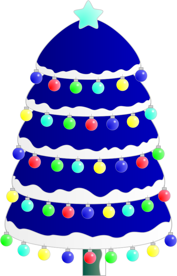 Xmas Tree Clips - Frohe Feiertage Baum Und Geschenke Karte (600x932)