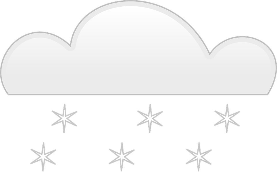 Snow Sun Cliparts - Cartoon Snowfall (960x596)