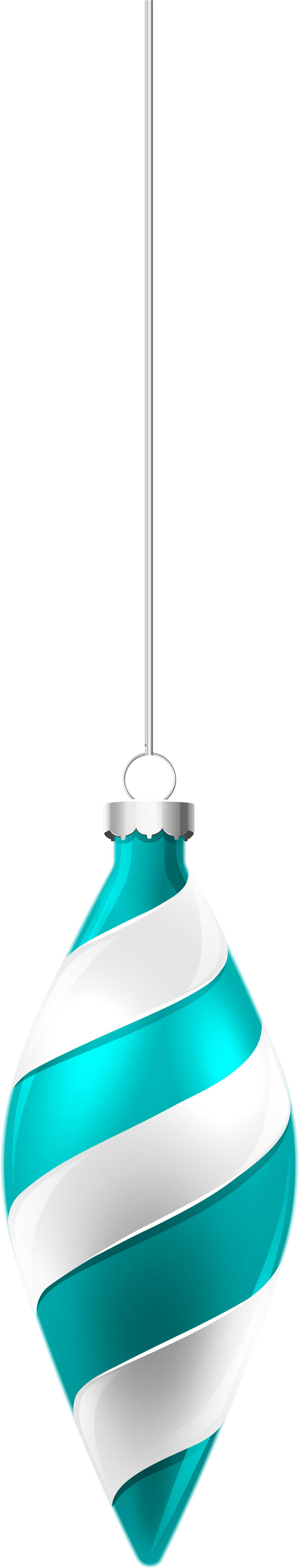 Teal Clipart Ornament - Christmas Ornament (1521x6311)