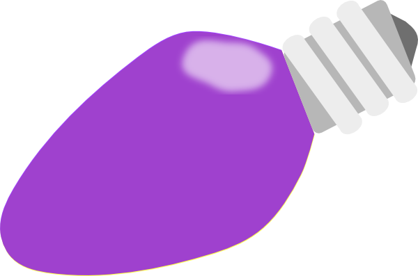 Free Purple Christmas Cliparts, Download Free Clip - Purple Christmas Light Bulb (600x397)