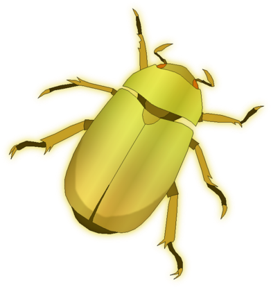 Scarab-form Khepri By Hughesation - Dung Beetle (400x423)