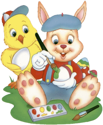 Tubes Lapins Rigolos - Happy Easter To My Wife (438x531)