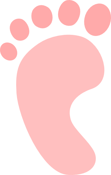 Pink R Foot Clip Art - Circle (378x593)