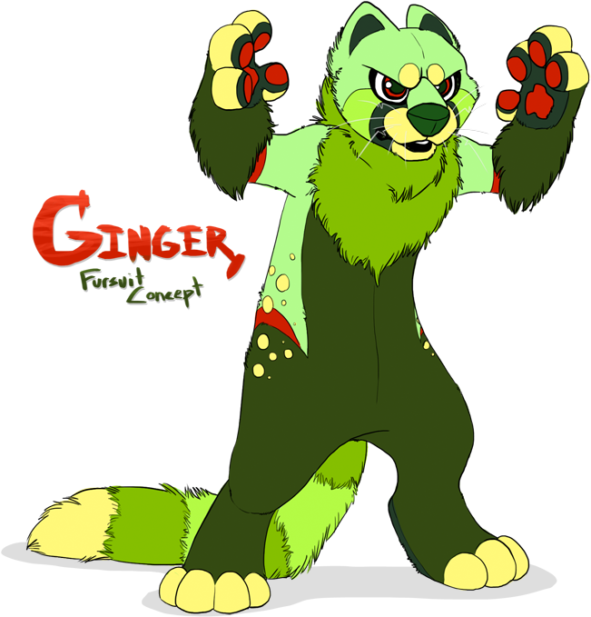 Ginger Fursuit Concept By Tsebresos - Autumnfallings Concept (700x789)