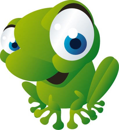 Couleur De Votre Mur - Happy Cartoon Frog Shower Curtain (410x449)