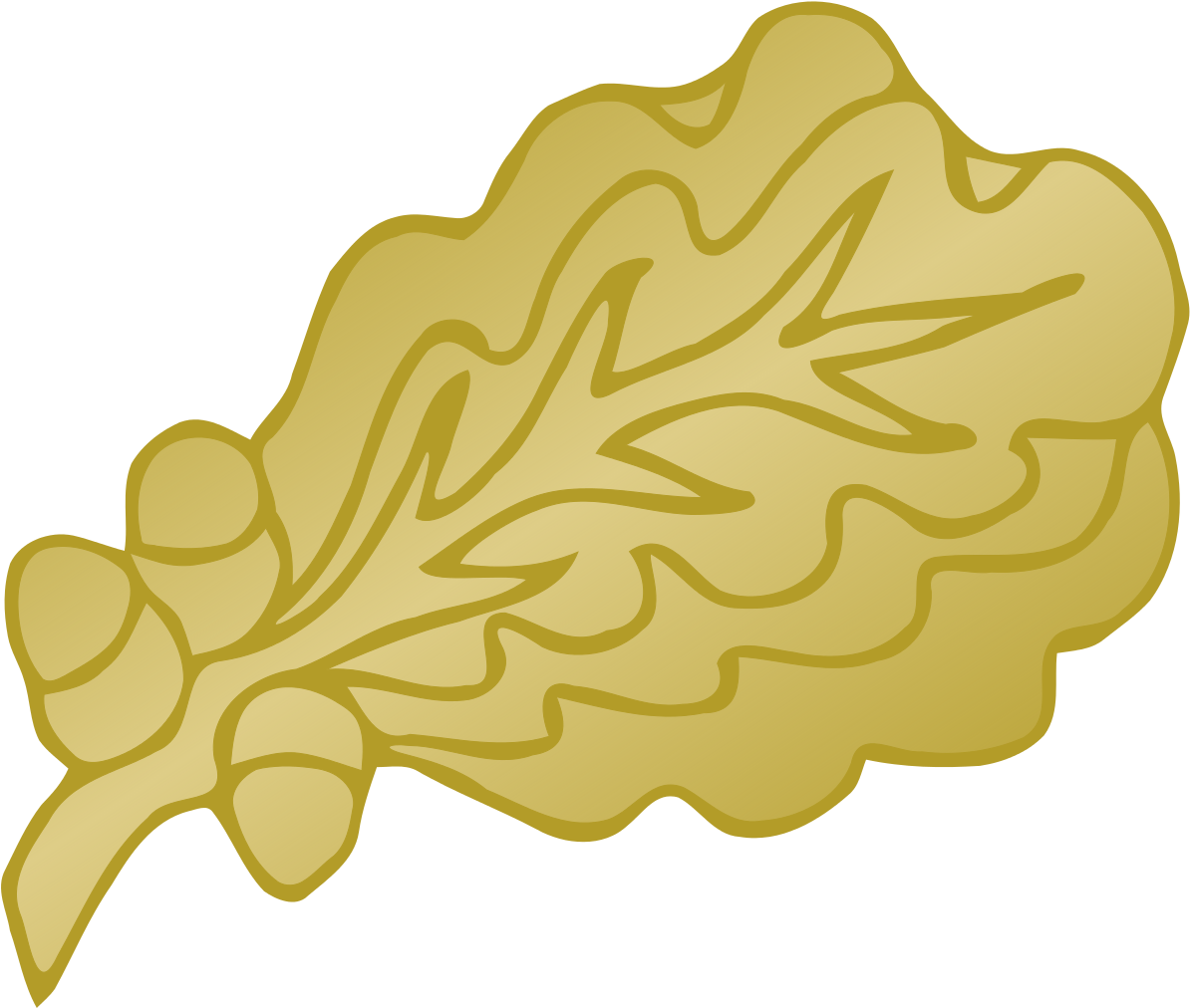 Oak Leaf Cliparts - Bronze Oak Leaf Cluster (1205x1024)