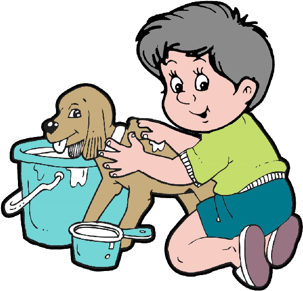 Animal Grooming Animals Homepage - Dog Taking A Bath Clipart (600x600)