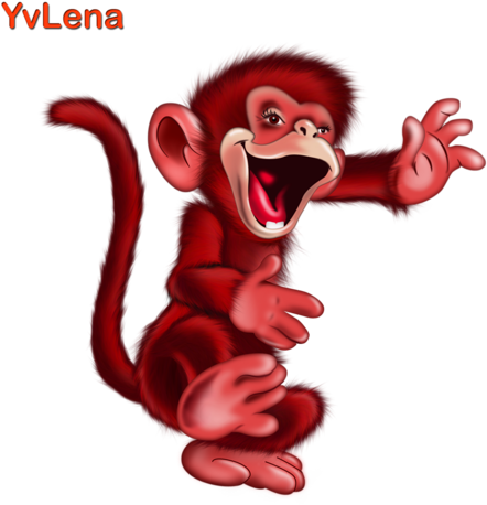 Singe Rigolo - Drawing (500x500)