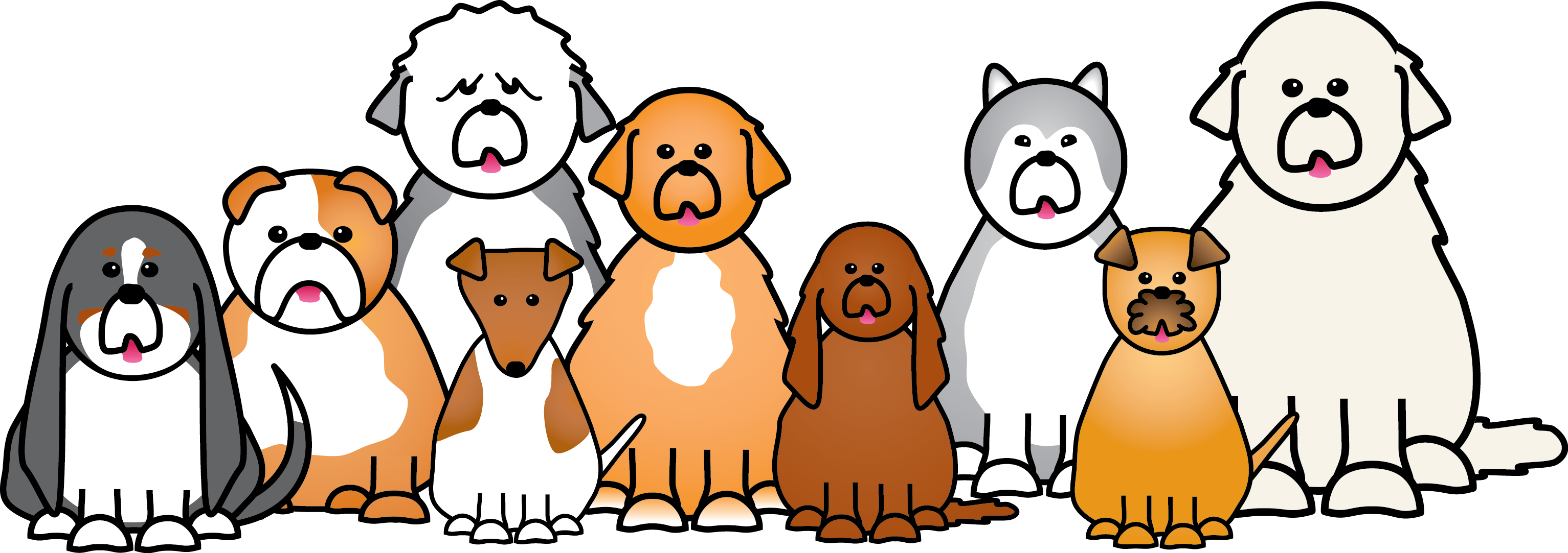 Pets Clipart Old Dog - Dog (3066x1083)