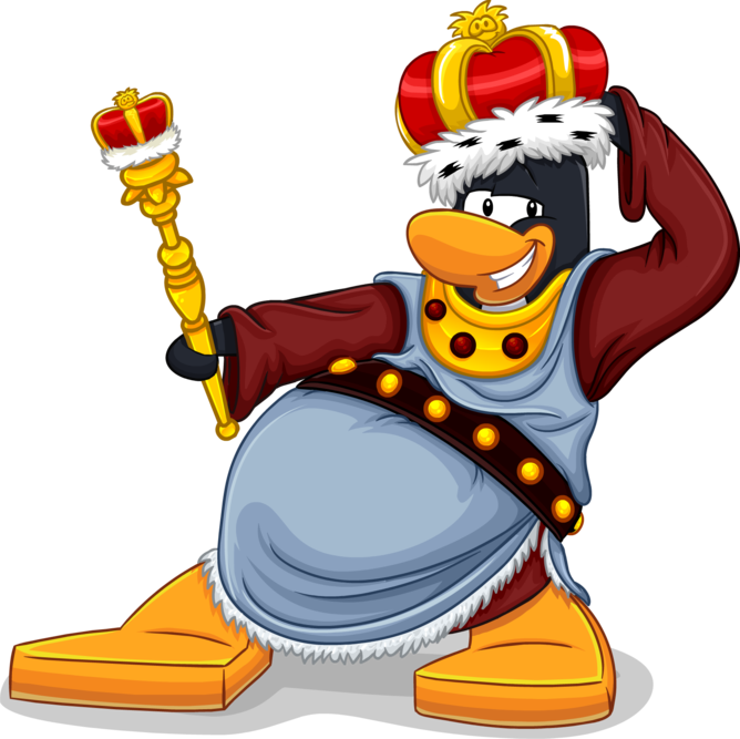 Animals Kings With Crowns - Club Penguin Rey (668x667)