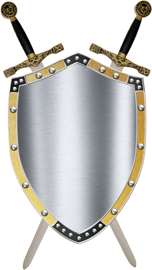 Sword And Shield Symbol - Middle Ages Swords And Shields (600x925)
