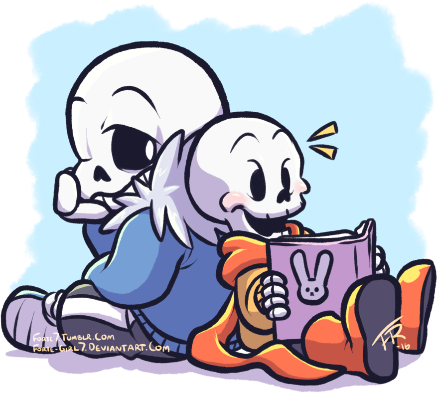 Kid Sans And Papyrus By Forte-girl7 - Cute Sans And Papyrus (1024x878)