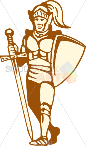Stock Illustration Of Old Fashioned Cartoon Drawing - Knight (293x500)
