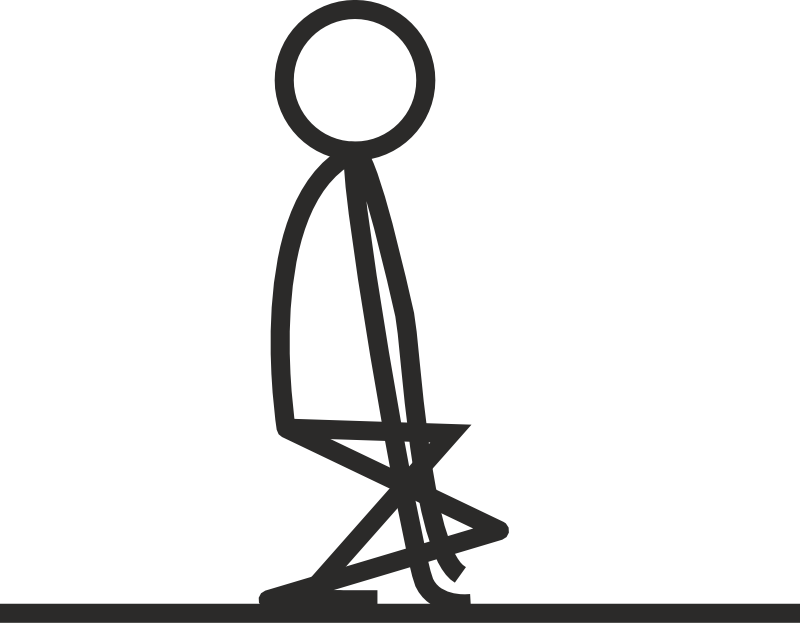 Stick Figure Squatting - Squat Stick Figure (800x623)