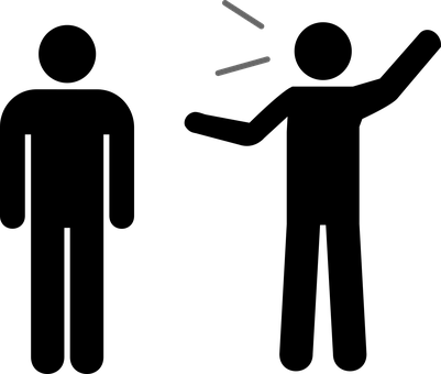Stick People, Shouting, Yelling, People - Stick Figure Shouting (401x340)