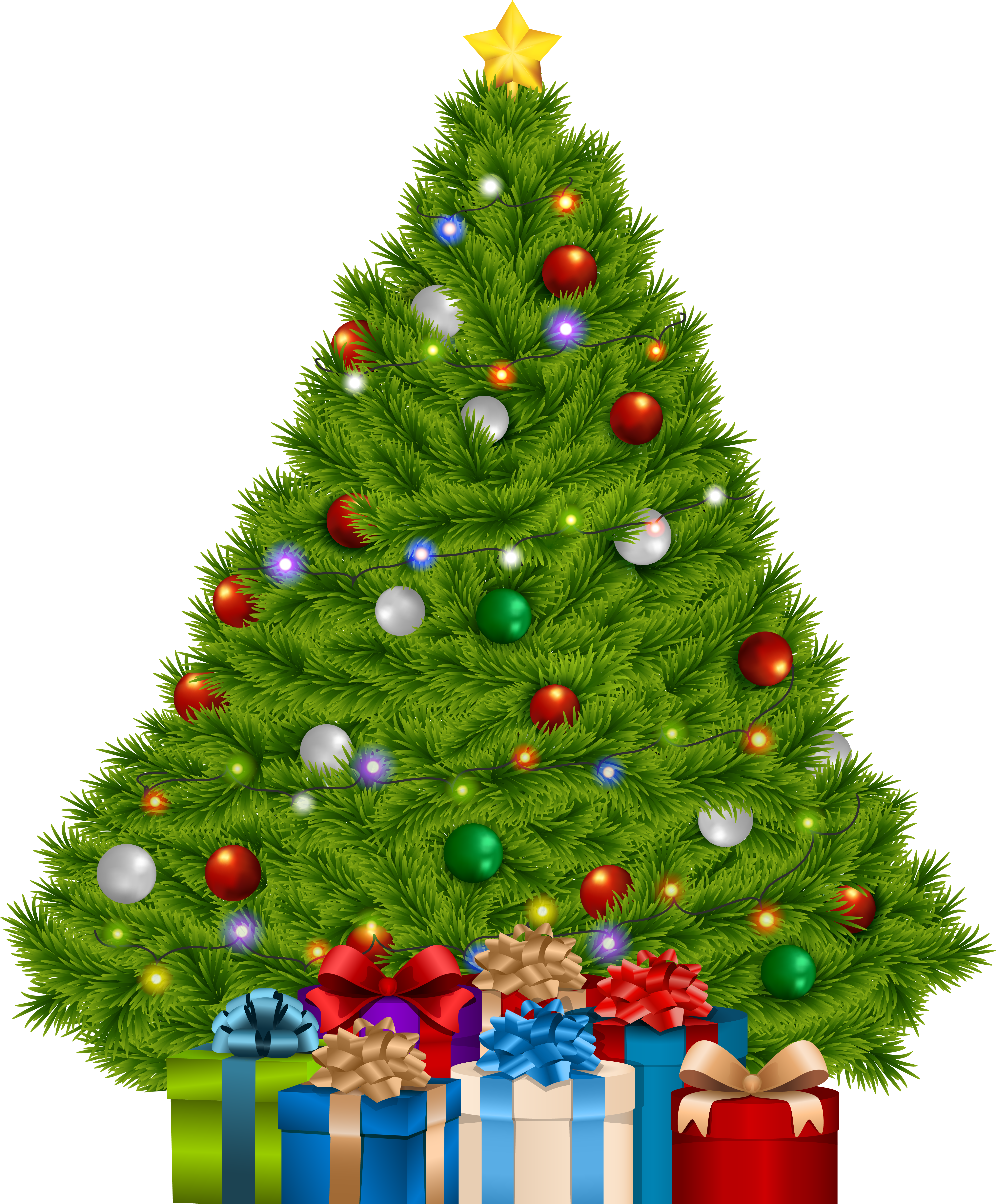 Extra Large Christmas Tree With Gifts Png Clip Art - Christmas Tree (5202x6190)