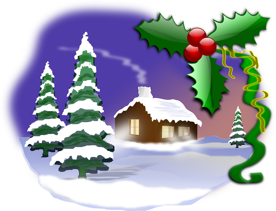 Christmas Gifts Cliparts 15, - Free Christmas Scene Clipart (941x720)