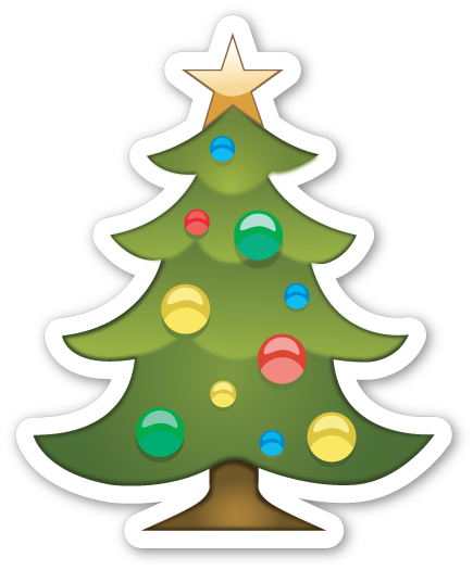 Christmas Tree - Christmas Tree Emoji Png (435x525)