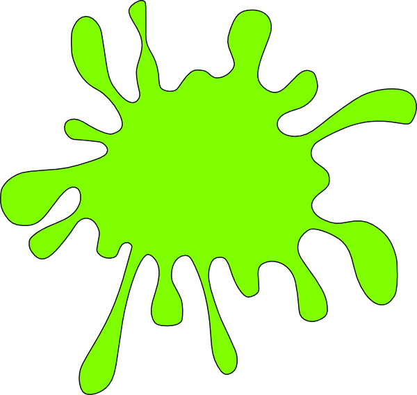 Lime Green Ink Spot Clip Art At Clker Com Vector Clip - Lime Green Paint Splatter (600x568)