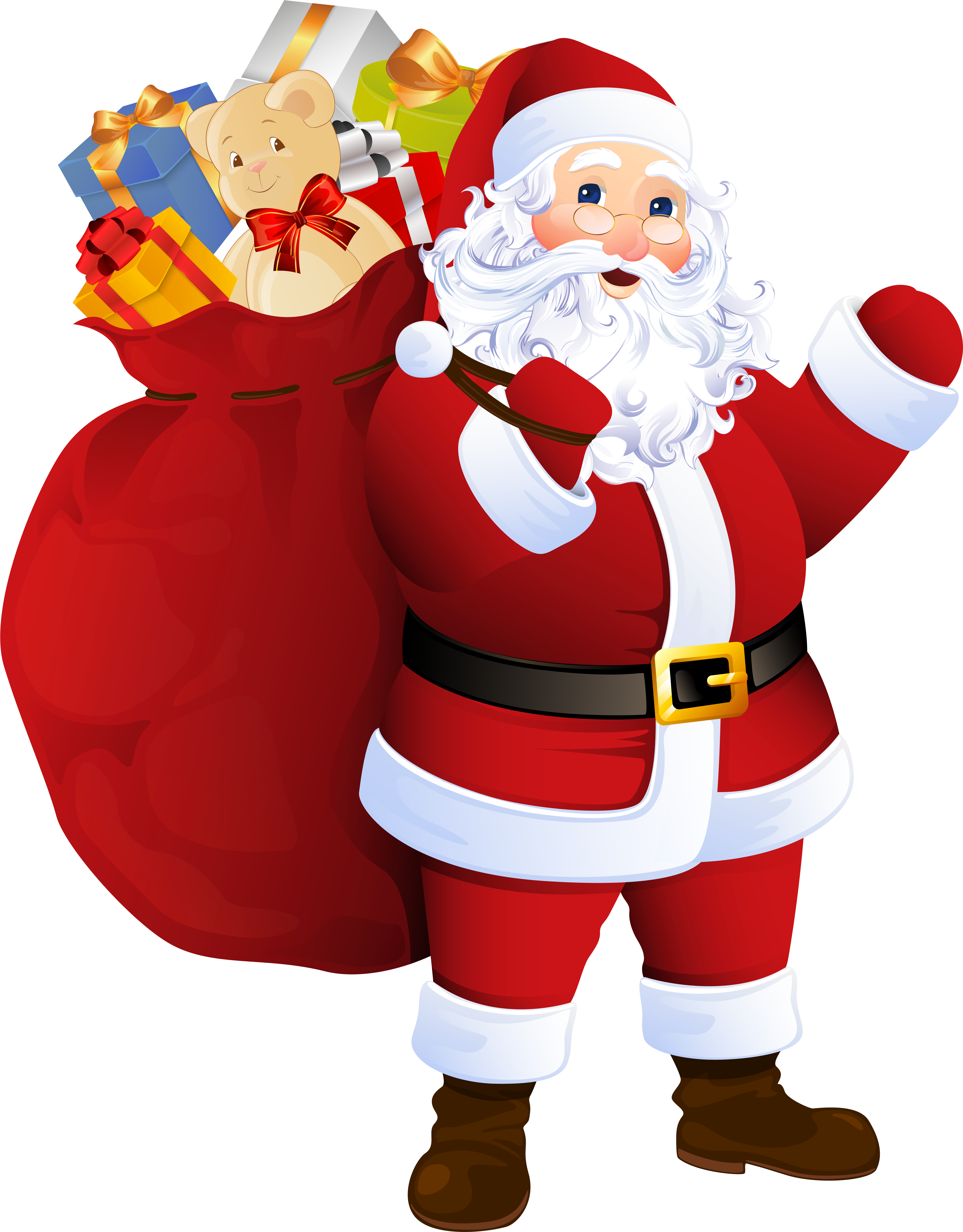 Santa Claus With Gift Bag (5461x6678)
