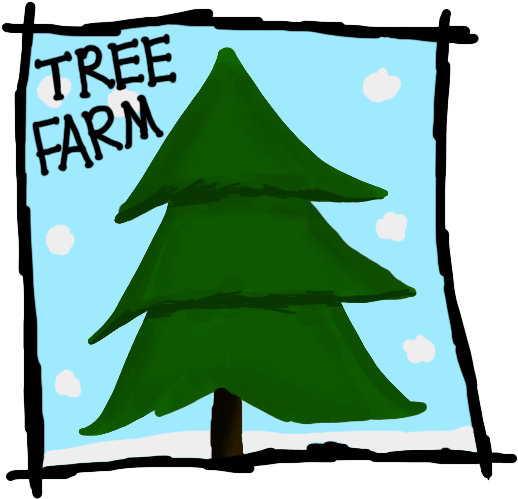 Christmas Tree Farm Clipart - Christmas Tree (560x510)