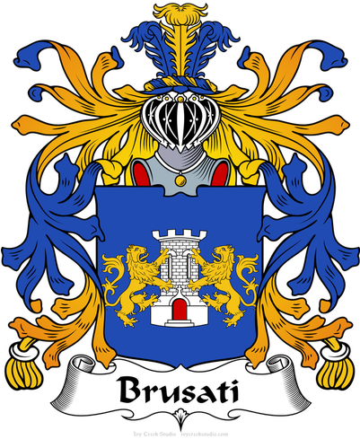 Italian Family Crests Bruni - Family Crest (400x497)