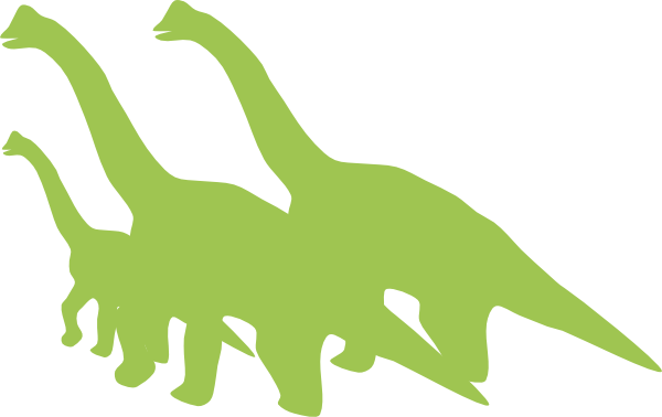 Brontosaurus Family Of 3 Clip Art At Clker - Dinosaur Clip Art (600x378)