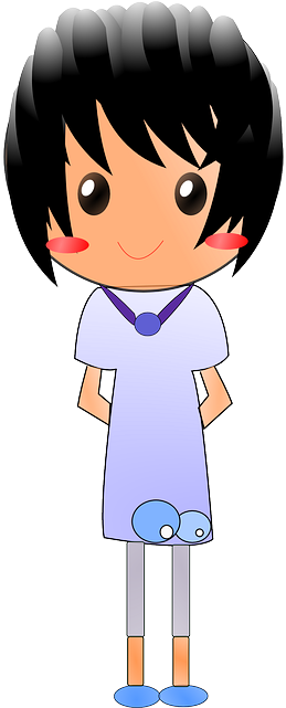 Girl, Cute, Shy, Child, Happy, People, Anime - Скромность Пнг (320x640)