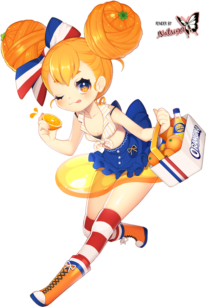 Orange Girl Render By Natsi90 - Anime Orange Girl Render (751x1063)