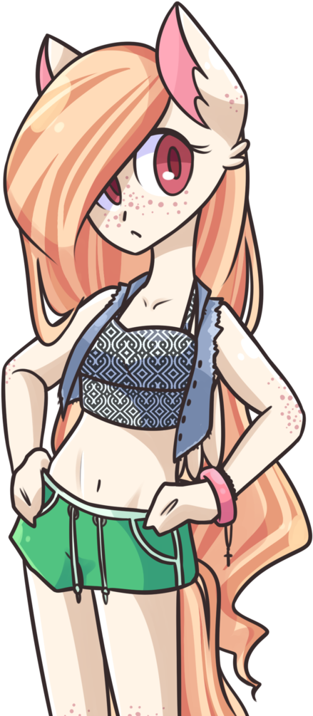 Brown Hair Clipart Belly Button - Brown (537x1024)