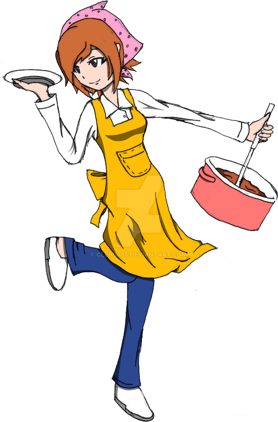 Cooking Mama Anime By Cleru087 Cooking Mama Anime By - Anime Cooking Png (1024x1580)