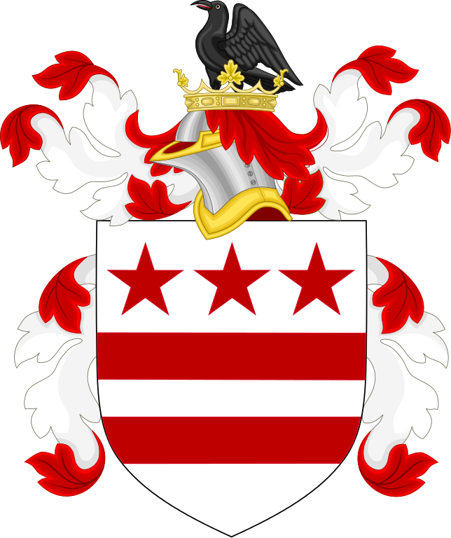 Coat Of Arms Of George Washington - Queen Mary University Of London (644x768)