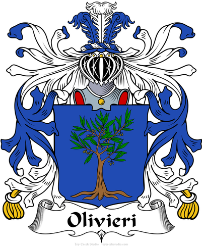 Italian Family Crests Oliveri - Bevilacqua Family Crest (400x497)