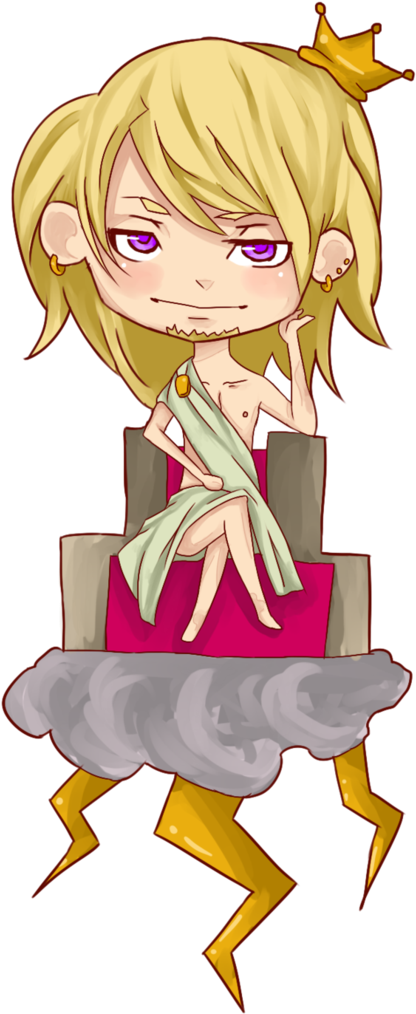 Chibi Zeus By Flauwoo On Deviantart - Chibi Zeus Png (665x1202)