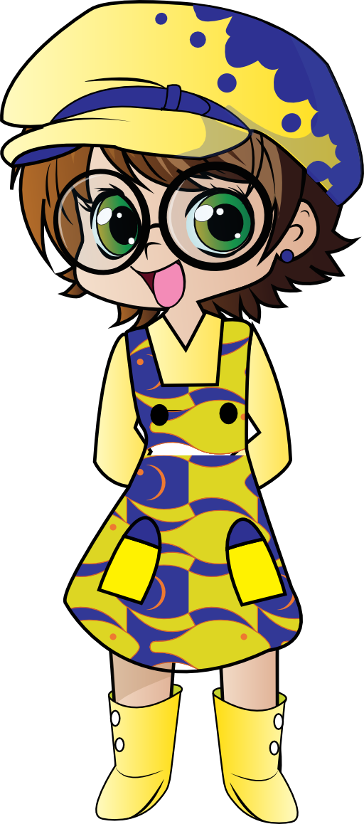 Elegant Manga Girl Cap Clipart - Elegant Manga Girl Cap Clipart (512x1158)