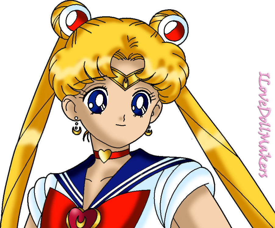 Sailor Clipart Face - Sailor Moon Face Png (902x747)