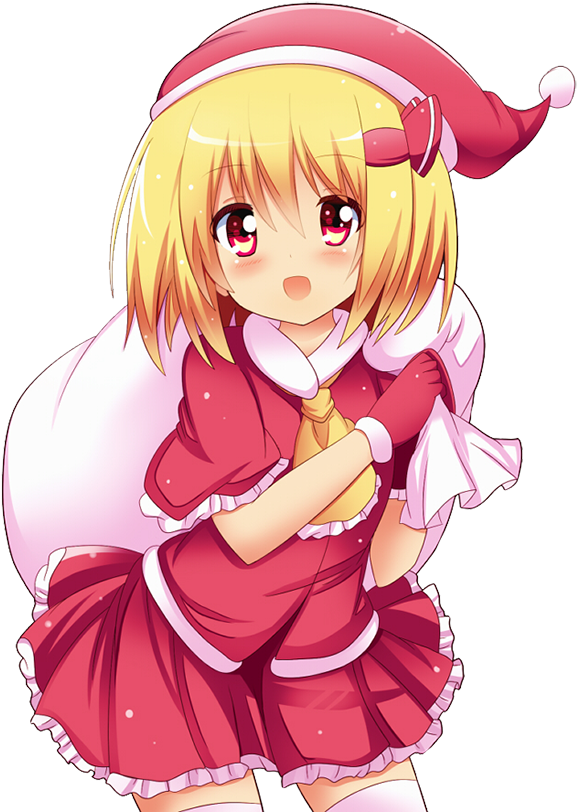 Anime Clipart Pink - Christmas Anime Png (600x823)